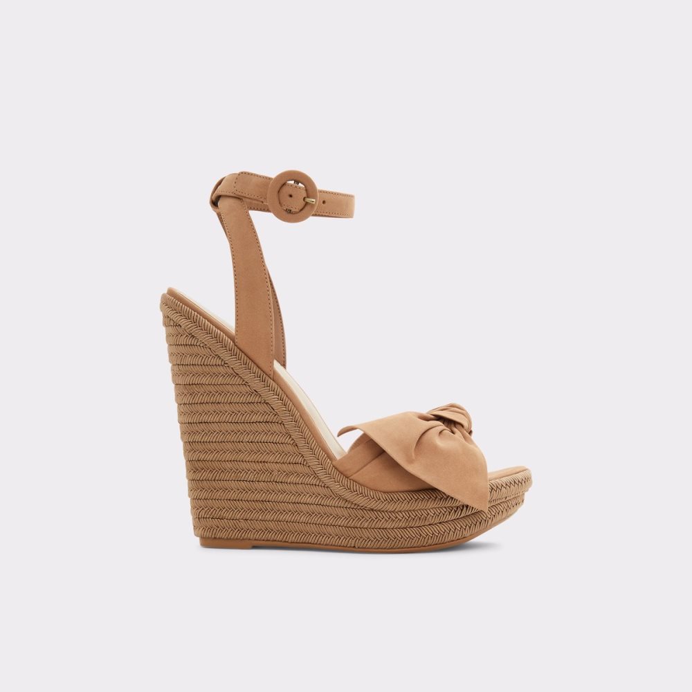 Brown Aldo Besch Wedge Sandal - Wedge Sandals | 32YRVGUPS