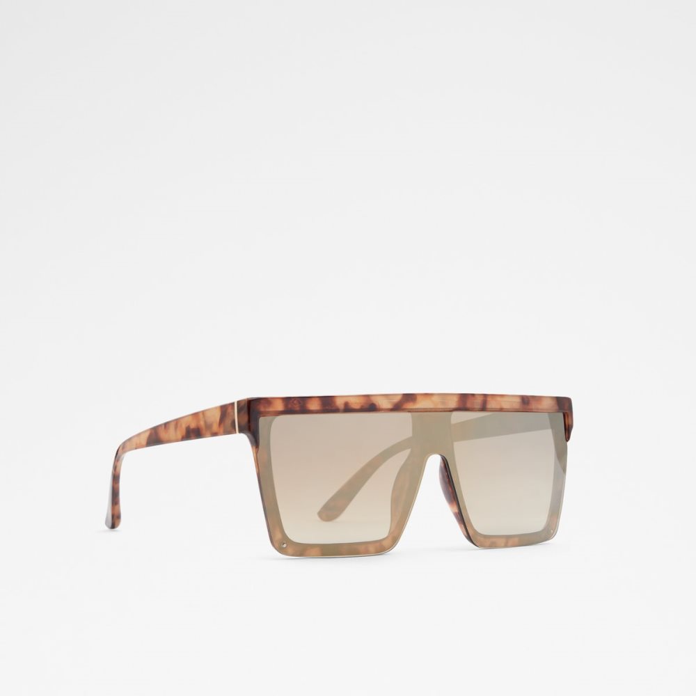 Brown Aldo Brightside Shield Sunglasses | 32KSXHJRB