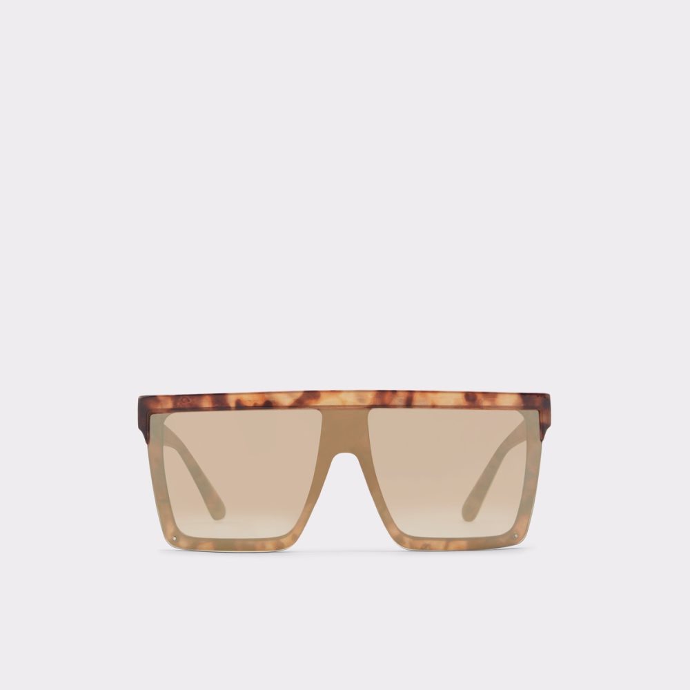 Brown Aldo Brightside Shield Sunglasses | 32KSXHJRB