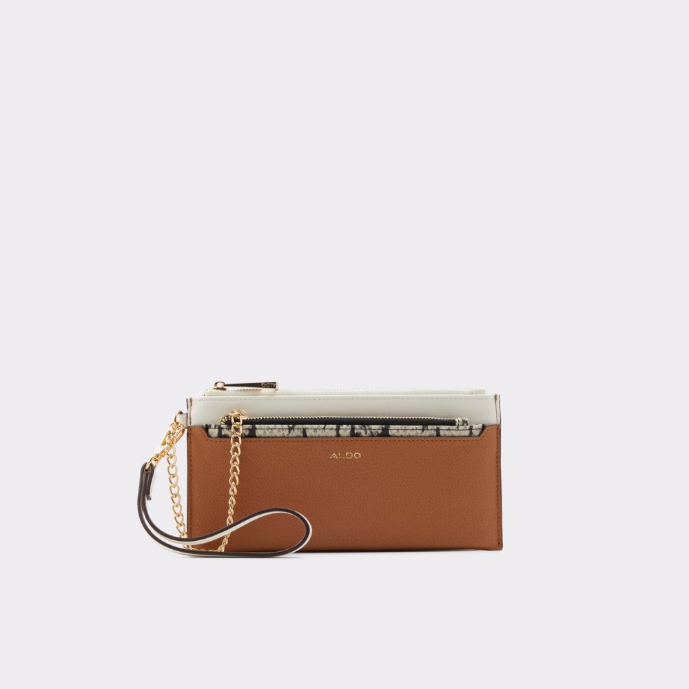 Brown Aldo Catharina Wristlet Wallets | 06OQGJYAF