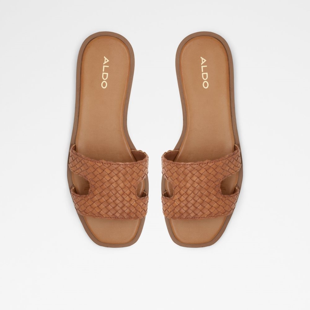 Brown Aldo Irmaos Slide Sandal Sandals | 65OWUKIVJ