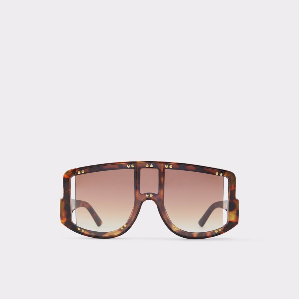 Brown Aldo Javabriclya Shield Sunglasses | 06OATLUFX