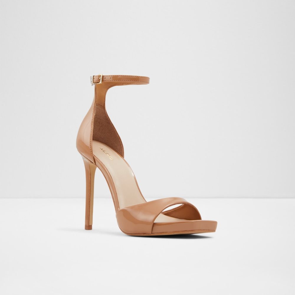 Brown Aldo Livia High Sandal - Platform Shoes | 26OHFLQXZ