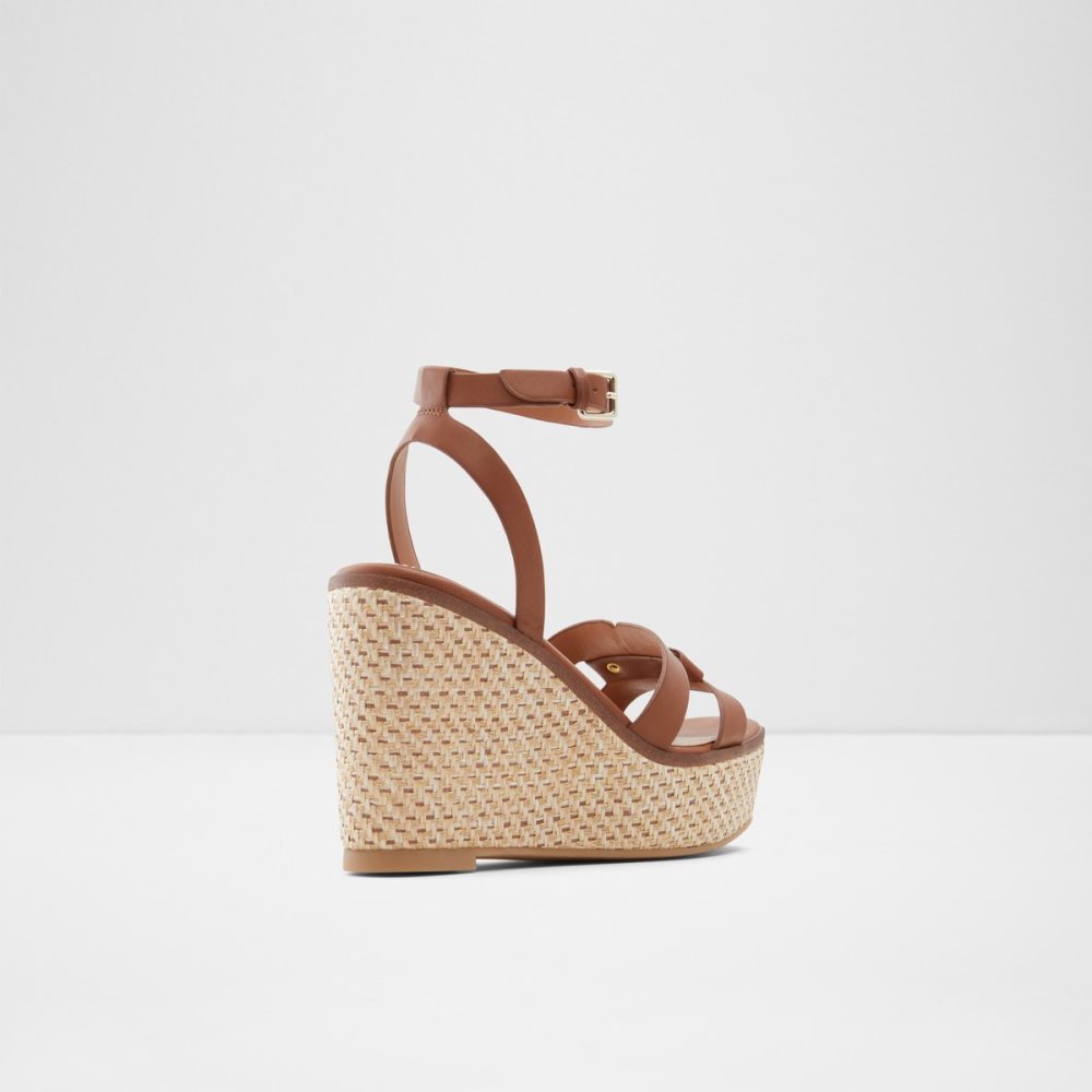 Brown Aldo Onan Wedge Sandal - Wedge Sandals | 06VMKBNCH