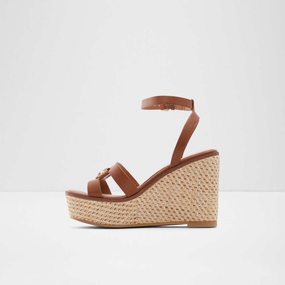 Brown Aldo Onan Wedge Sandal - Wedge Sandals | 06VMKBNCH