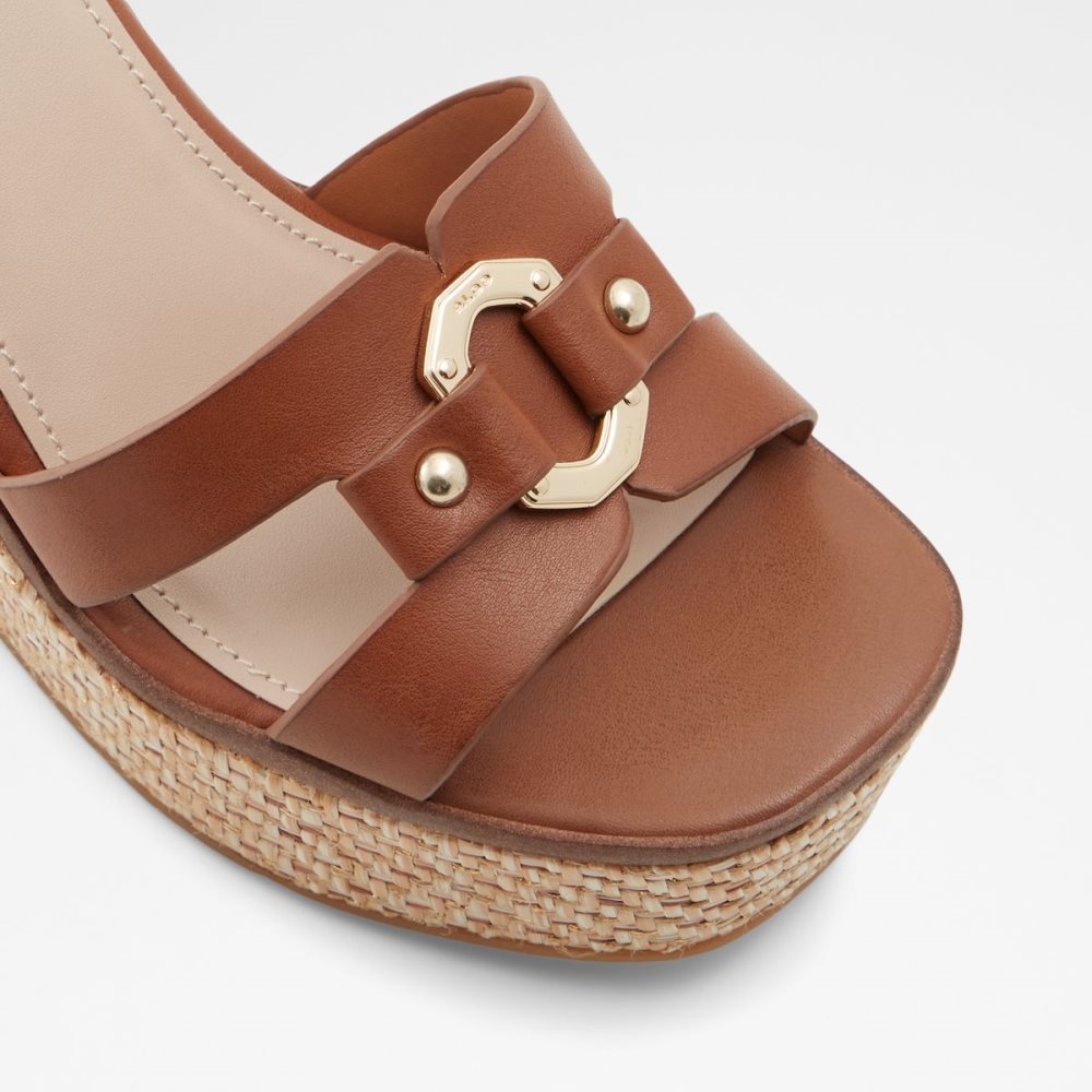 Brown Aldo Onan Wedge Sandal - Wedge Sandals | 06VMKBNCH