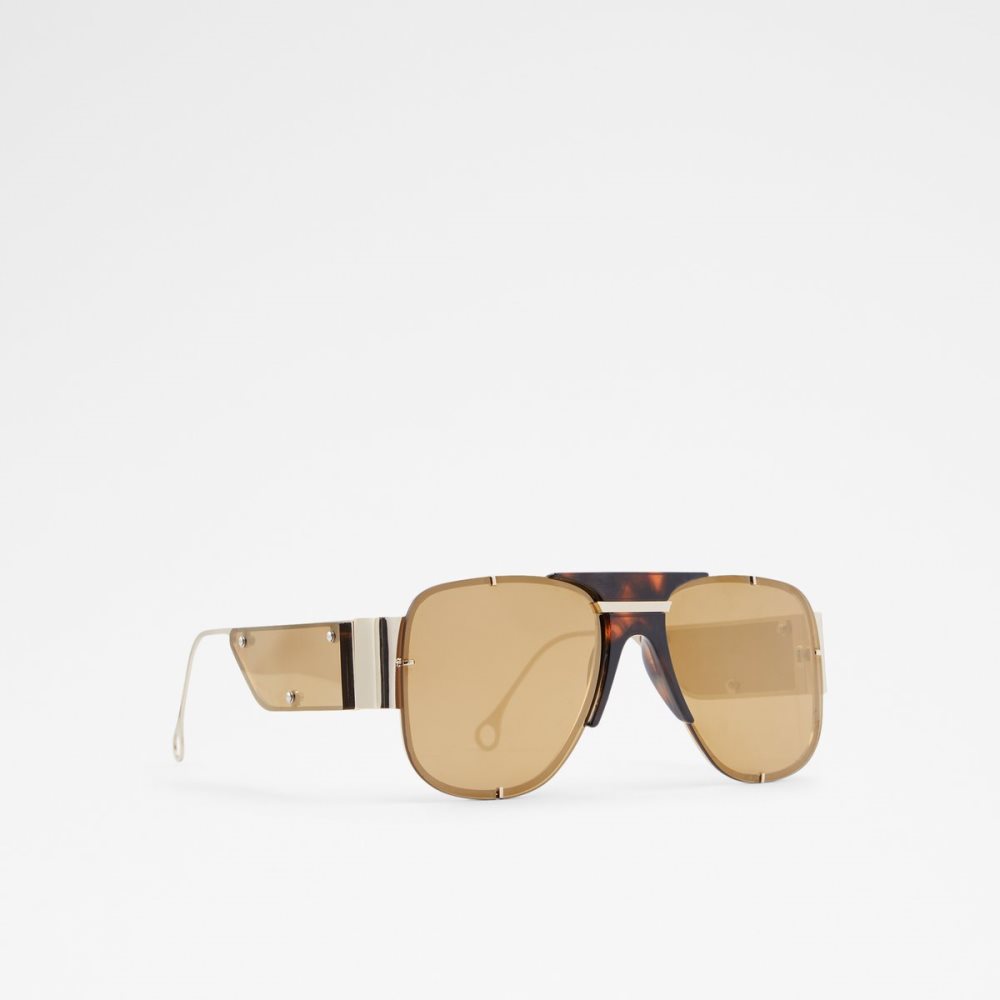 Brown Aldo Qei Aviator Sunglasses | 15GTDRLUK