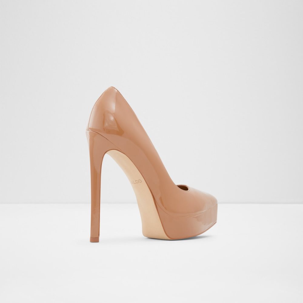 Brown Aldo Yellowfin High - Stiletto Platform Shoes | 39LPCYBTA