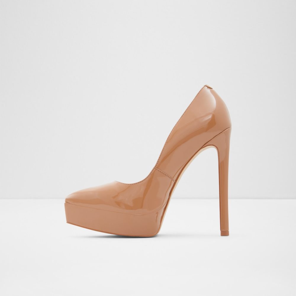 Brown Aldo Yellowfin High - Stiletto Platform Shoes | 39LPCYBTA