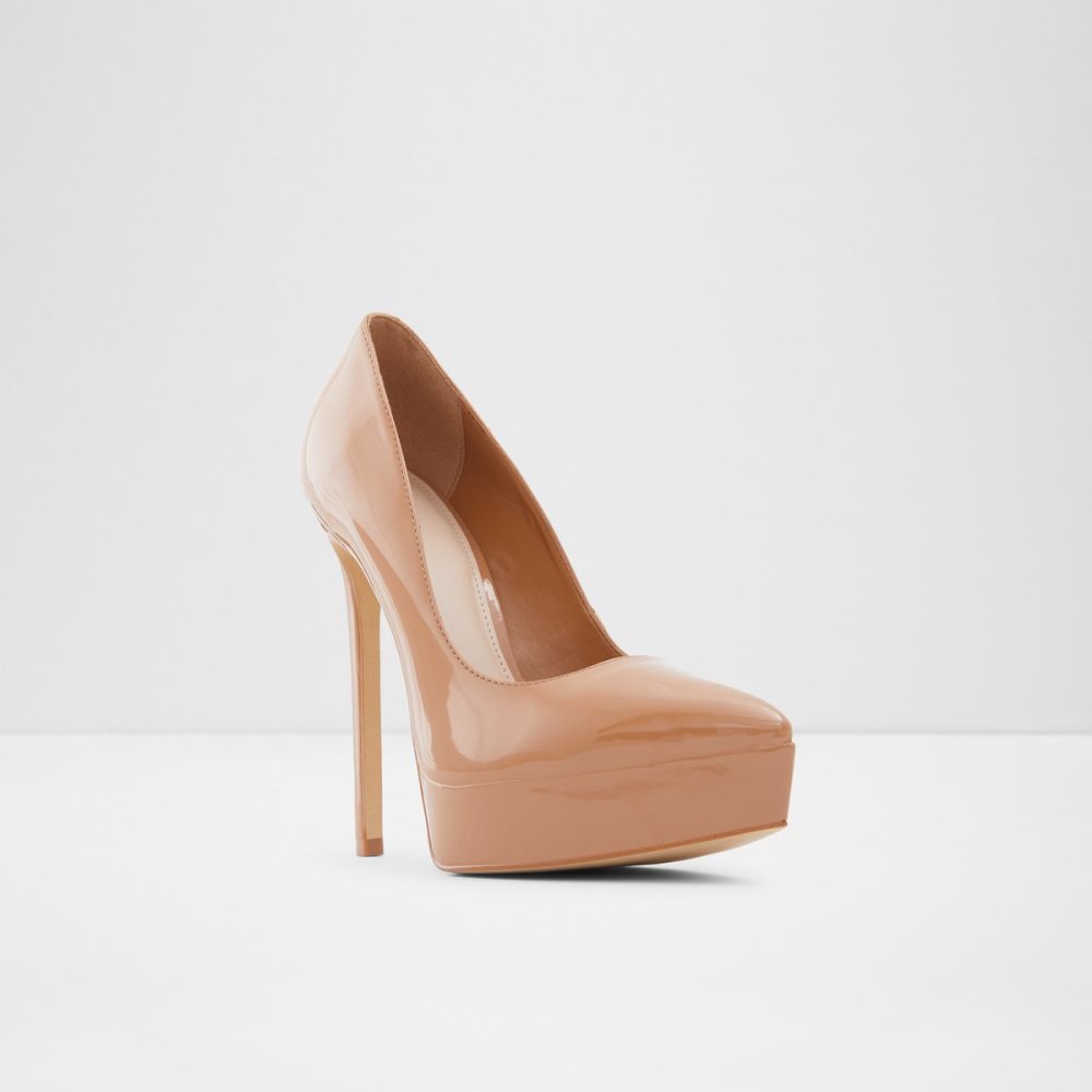 Brown Aldo Yellowfin High - Stiletto Platform Shoes | 39LPCYBTA