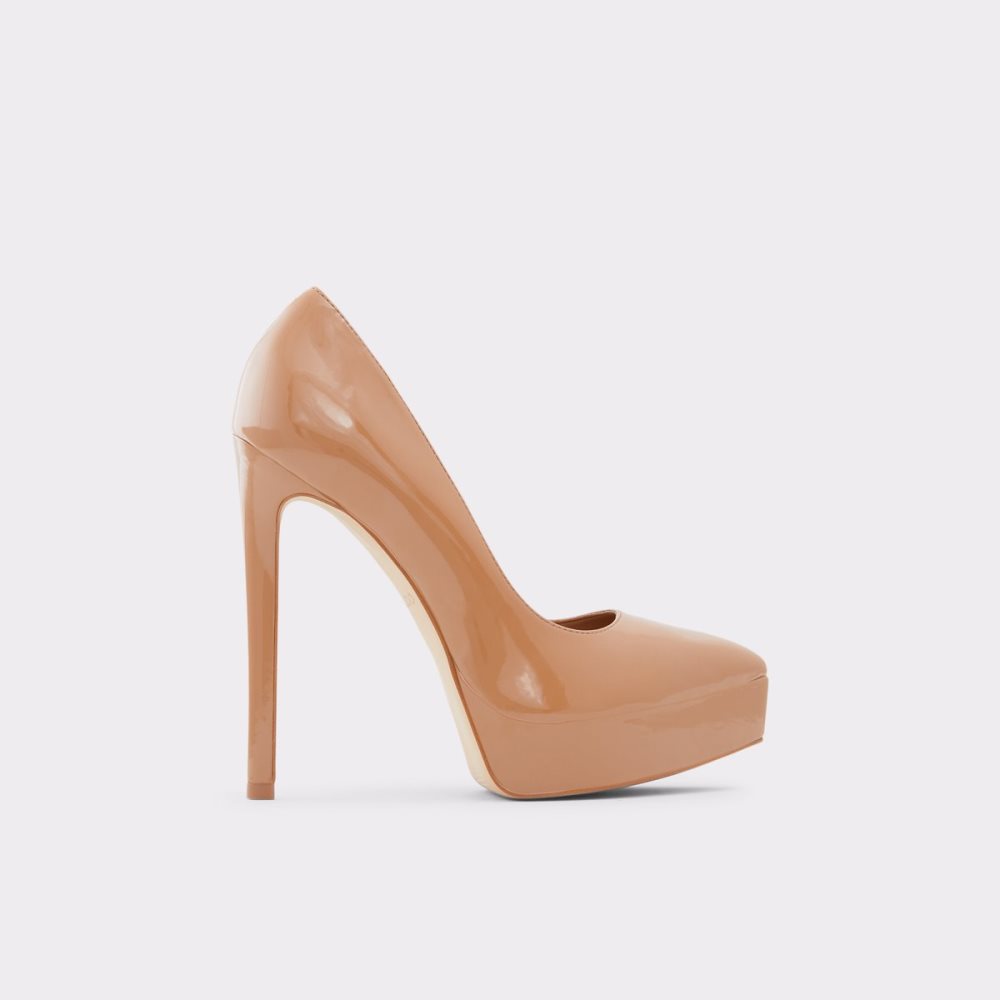 Brown Aldo Yellowfin High - Stiletto Platform Shoes | 39LPCYBTA