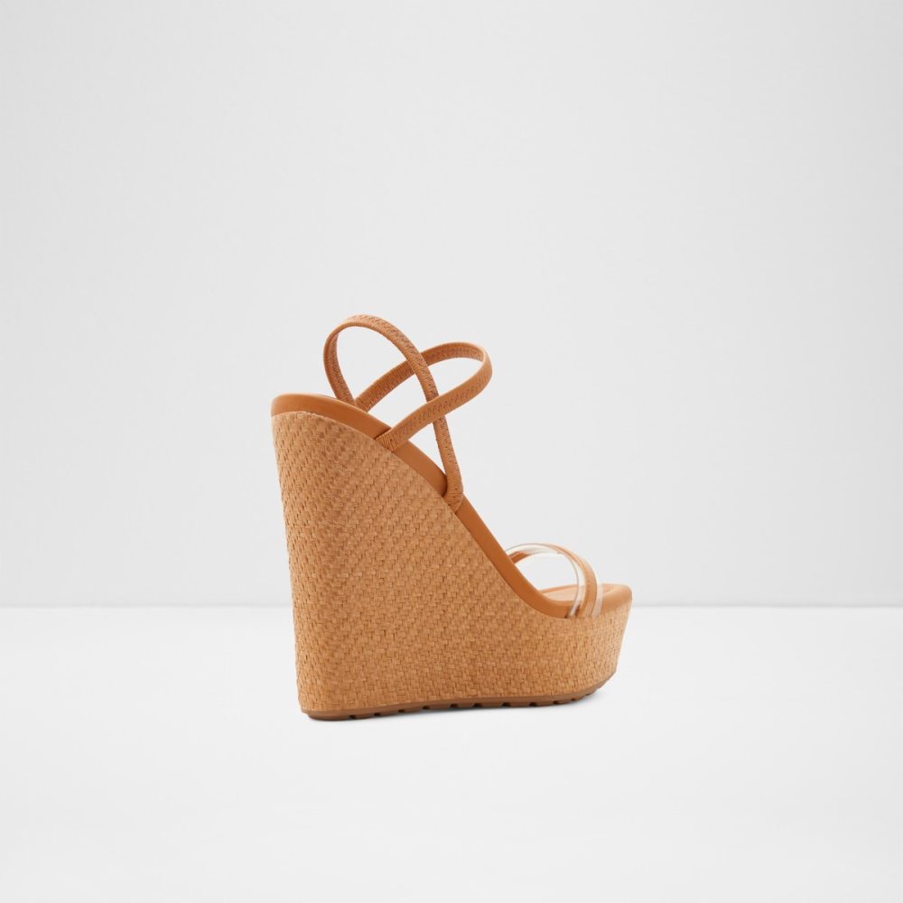 Dark Beige Aldo Bodish Wedge Sandal - Wedge Sandals | 73EAHGZPD