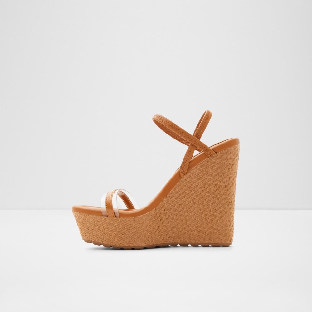 Dark Beige Aldo Bodish Wedge Sandal - Wedge Sandals | 73EAHGZPD