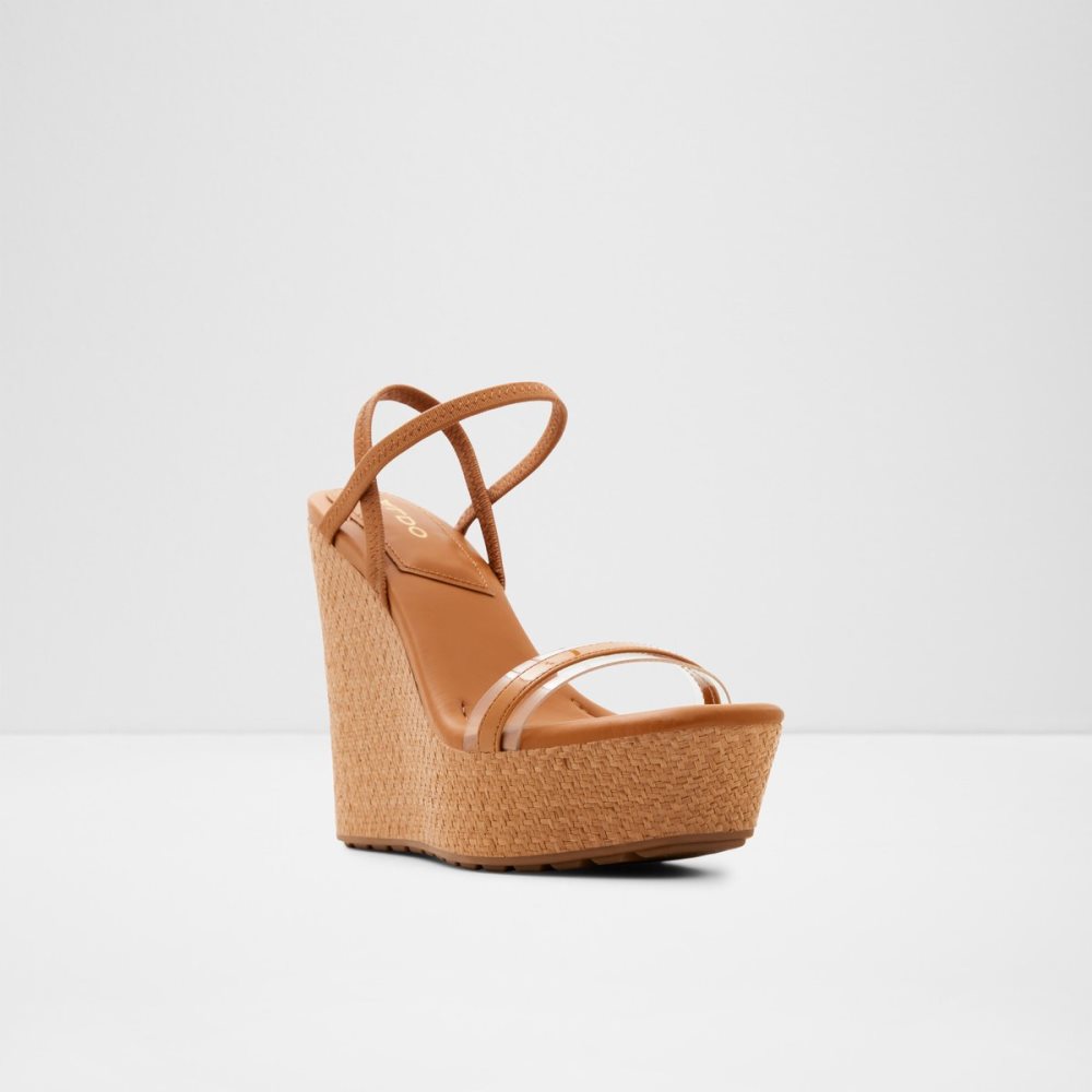 Dark Beige Aldo Bodish Wedge Sandal - Wedge Sandals | 73EAHGZPD