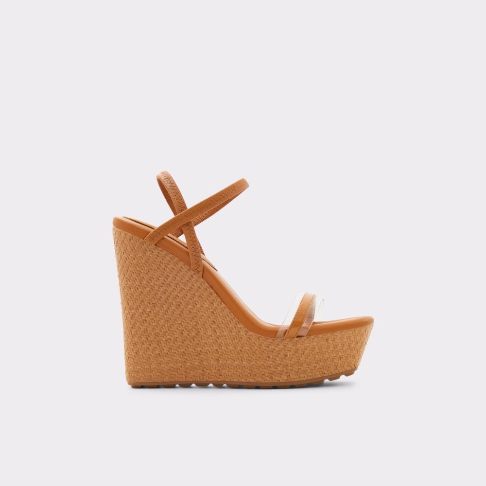 Dark Beige Aldo Bodish Wedge Sandal - Wedge Sandals | 73EAHGZPD