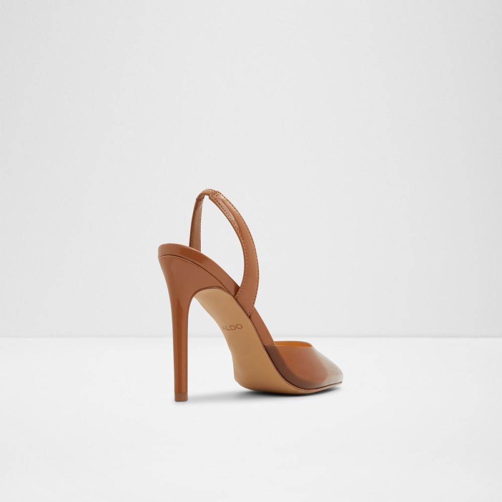 Dark Beige Aldo Marie Sling Back High - Stiletto Heels | 74EKRFBMD