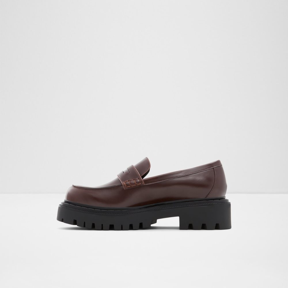 Dark Brown Aldo Bigstrut - Lug Sole Mules | 86CWDXMLV