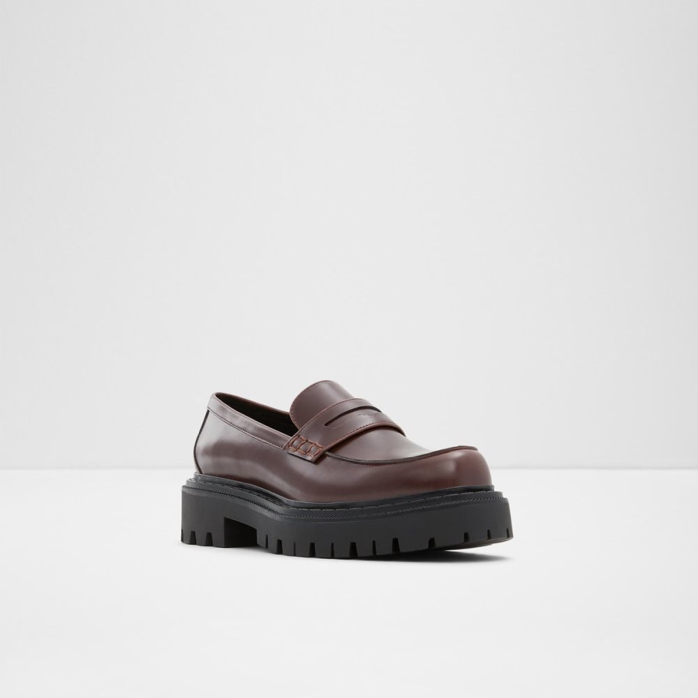 Dark Brown Aldo Bigstrut - Lug Sole Mules | 86CWDXMLV