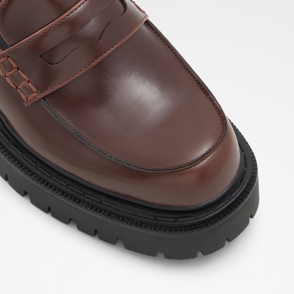 Dark Brown Aldo Bigstrut - Lug Sole Mules | 86CWDXMLV