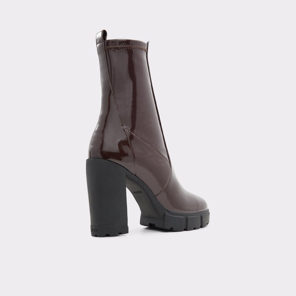 Dark Brown Aldo Ilanna - Lug Sole Ankle Boots | 57PSXQBHG