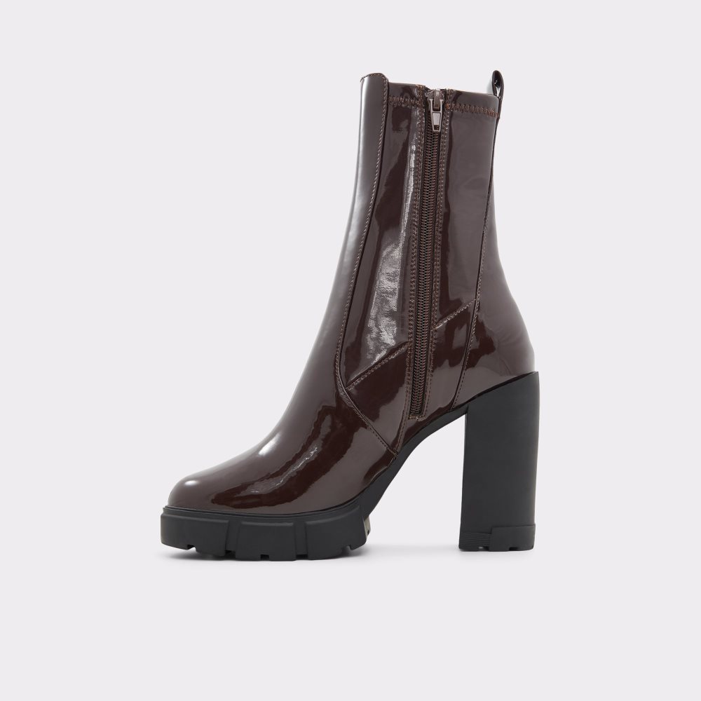 Dark Brown Aldo Ilanna - Lug Sole Ankle Boots | 57PSXQBHG