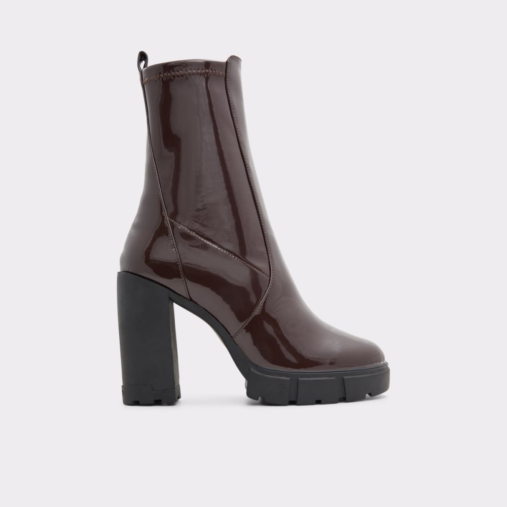 Dark Brown Aldo Ilanna - Lug Sole Ankle Boots | 57PSXQBHG