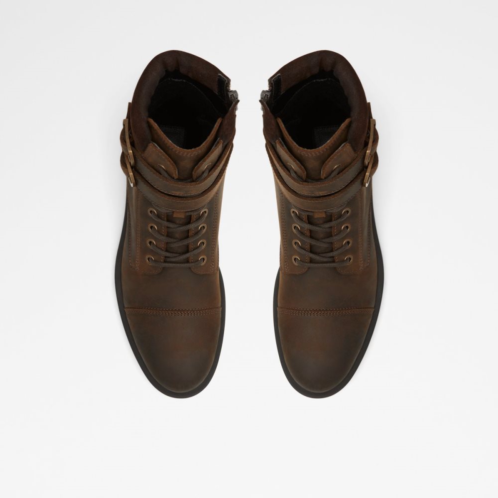 Dark Brown Aldo Jokubas Lace-up Lace Up Boots | 38MRBPFIH