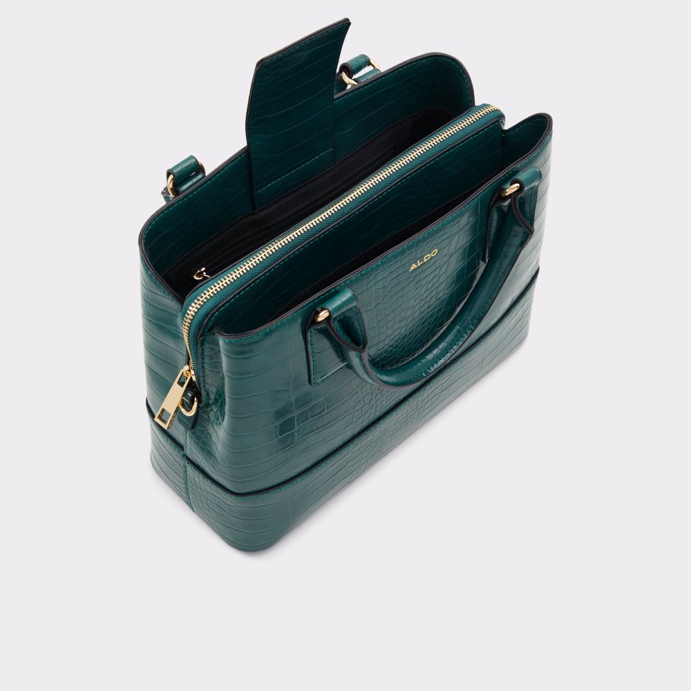 Dark Green Aldo Limiaa Satchel Tote Bags | 21VXKTFZO