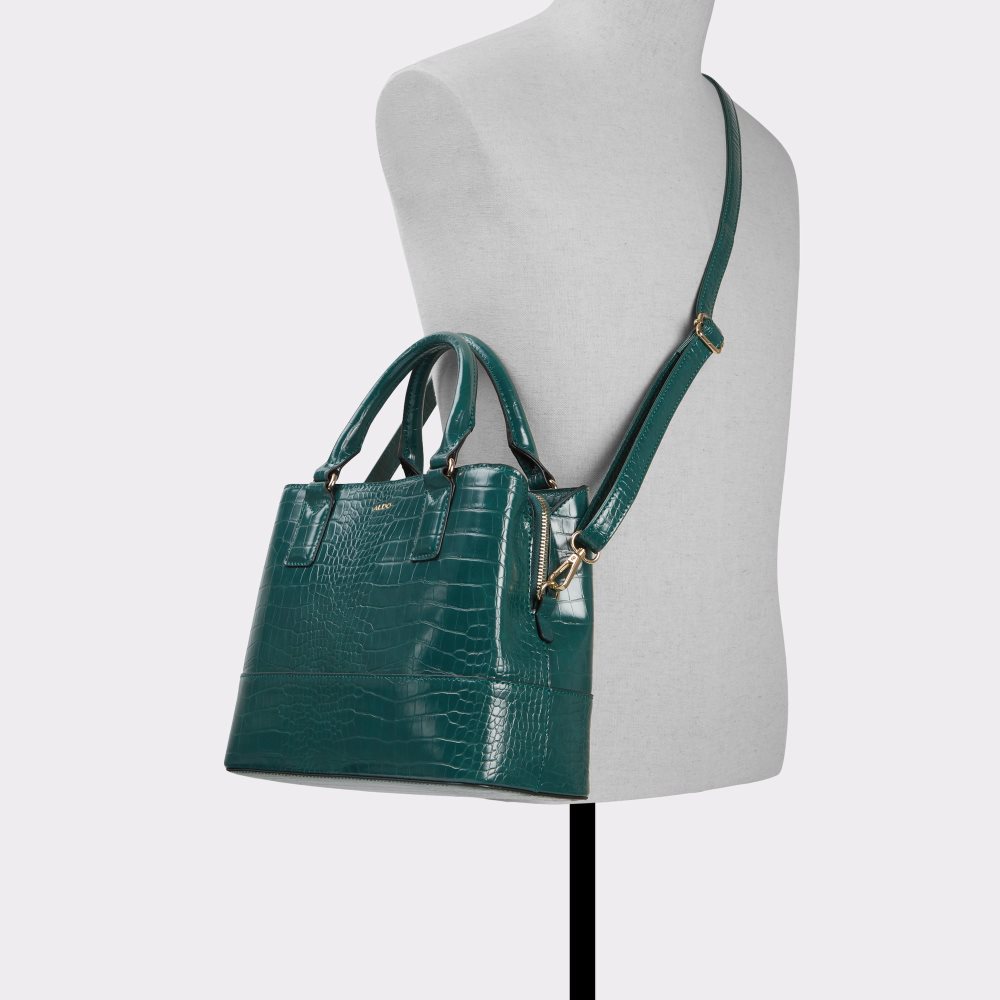 Dark Green Aldo Limiaa Satchel Tote Bags | 21VXKTFZO