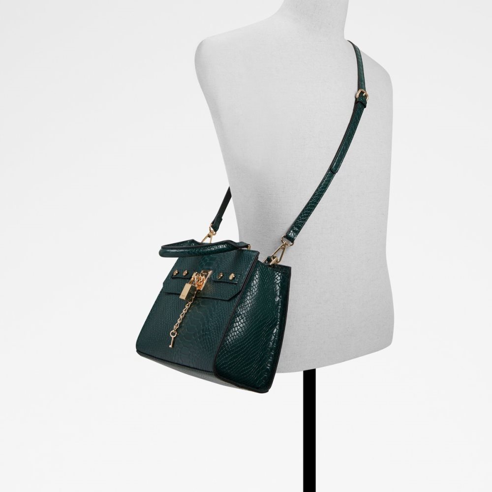 Dark Green Aldo Oziroe Satchel Tote Bags | 20JUGAXSO