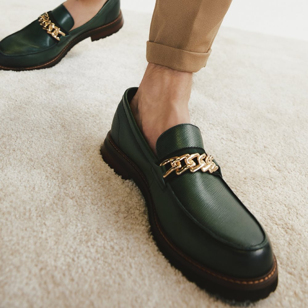 Dark Green Aldo Weaver Loafers | 69DEOWFTM