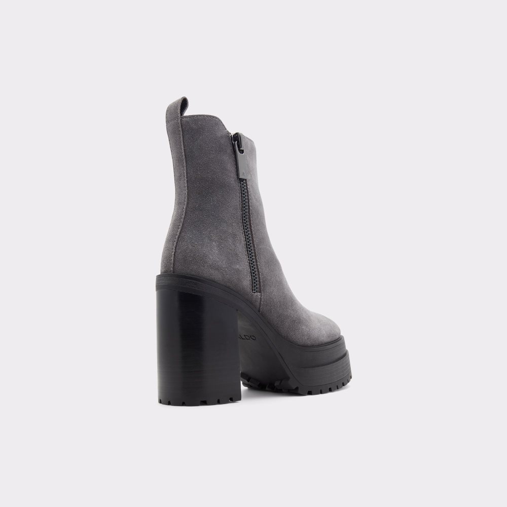 Dark Grey Aldo Upside - Lug Sole Ankle Boots | 76SQUVCHB