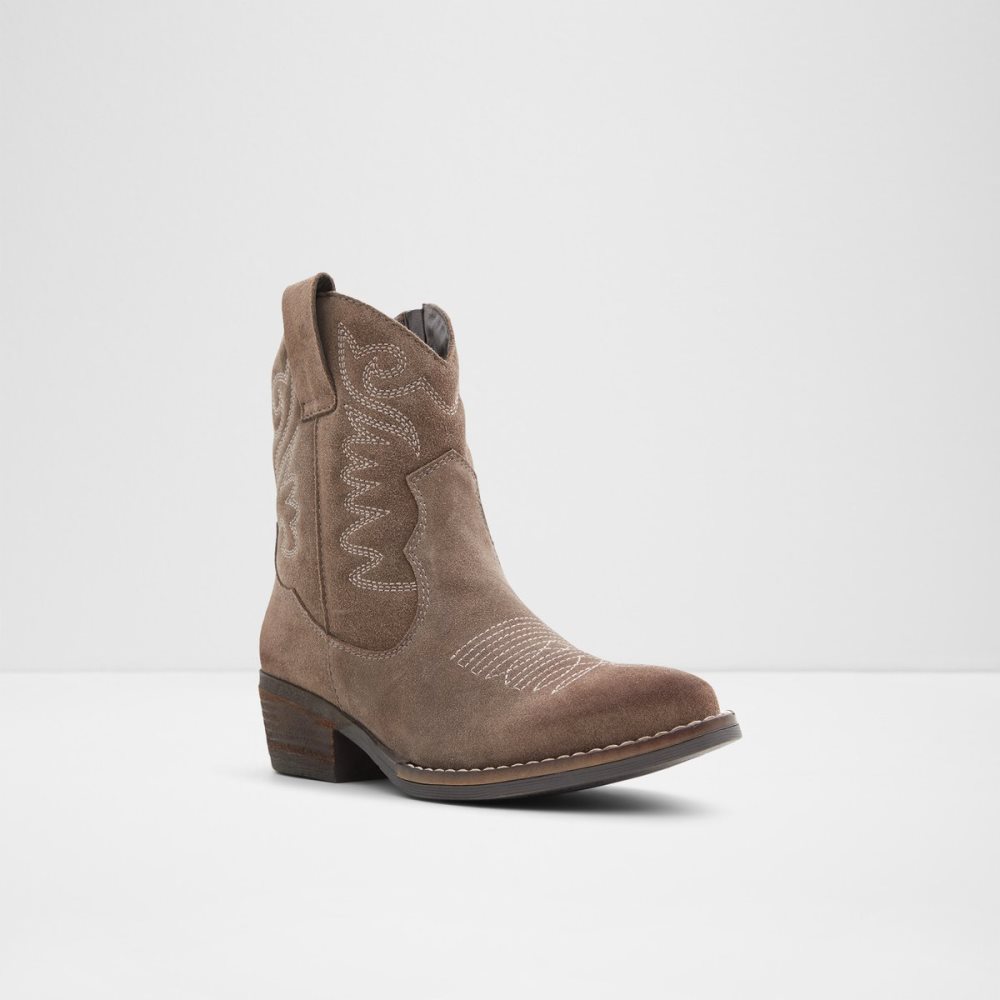 Dark Grey Aldo Wayjar Western Ankle Boots | 45HSWVJYR