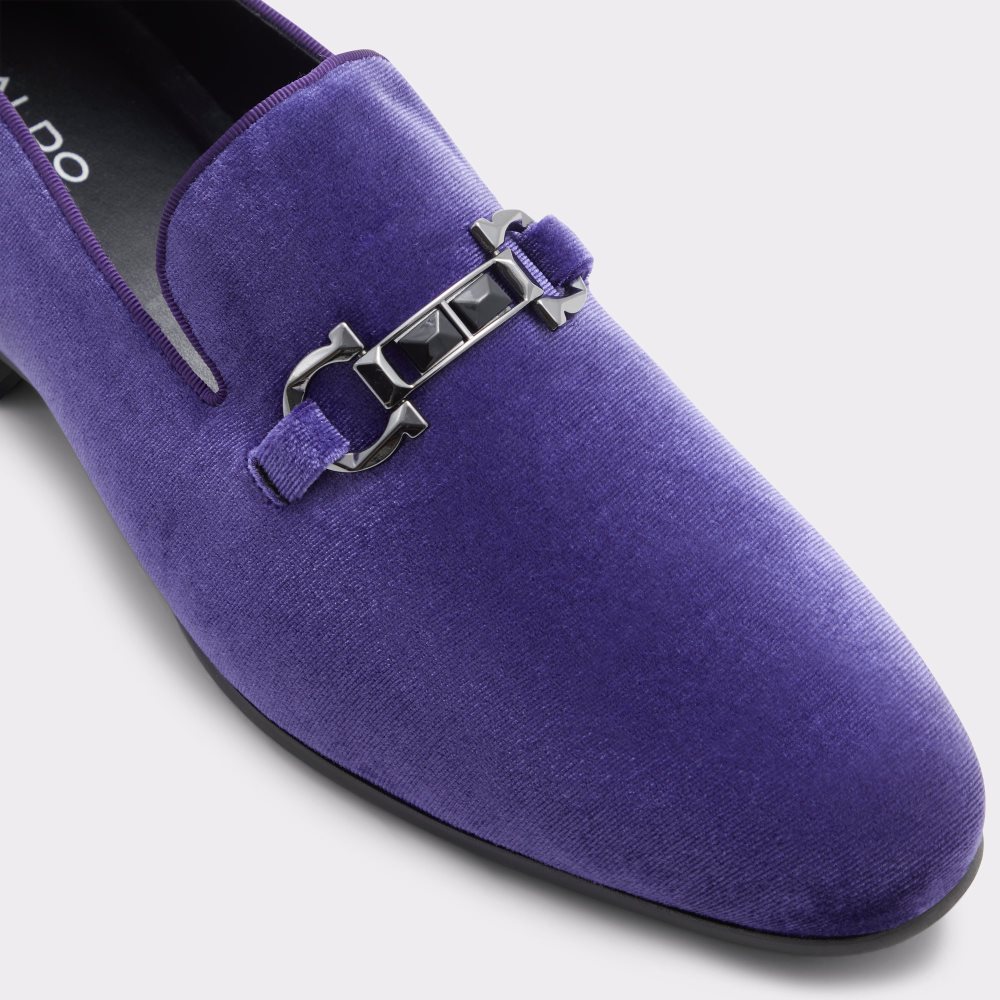 Dark Purple Aldo Bowtie Loafers | 85PJANQLB