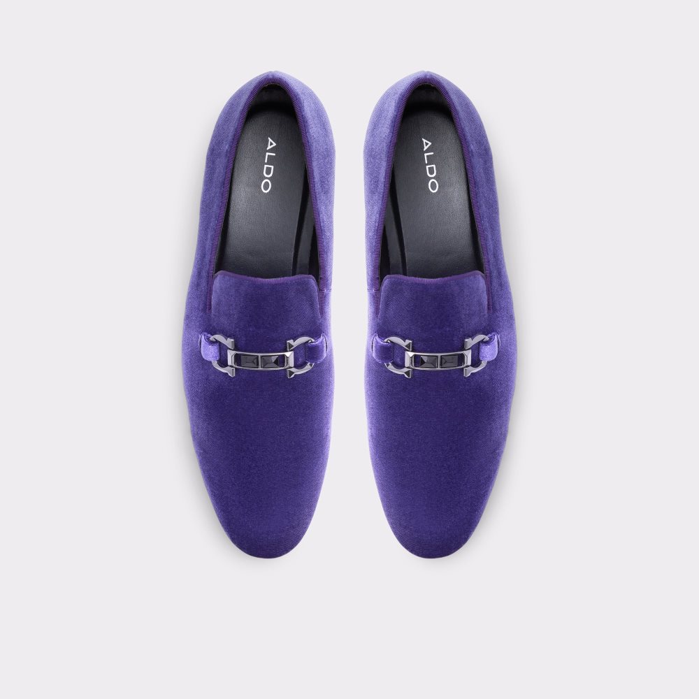 Dark Purple Aldo Bowtie Loafers | 85PJANQLB