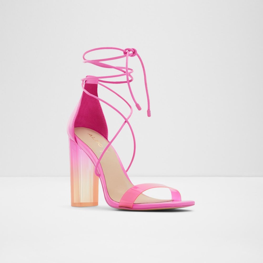 Fuchsia Aldo Onardonia Strappy Heeled Sandal Sandals | 51ULMHRQI