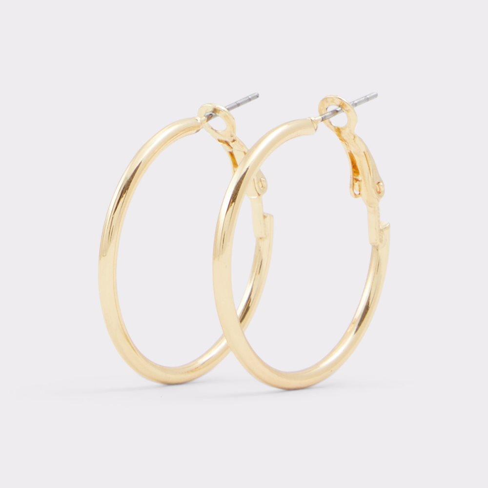 Gold Aldo Aceassa Hoop Earrings | 01PVHERUI