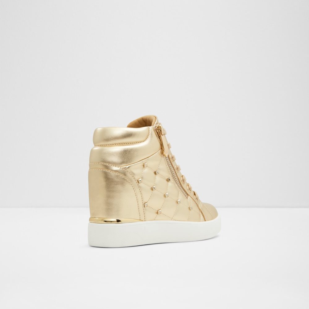 Gold Aldo Ailannah High Top - Wedge Sneakers | 43SYFNXEV