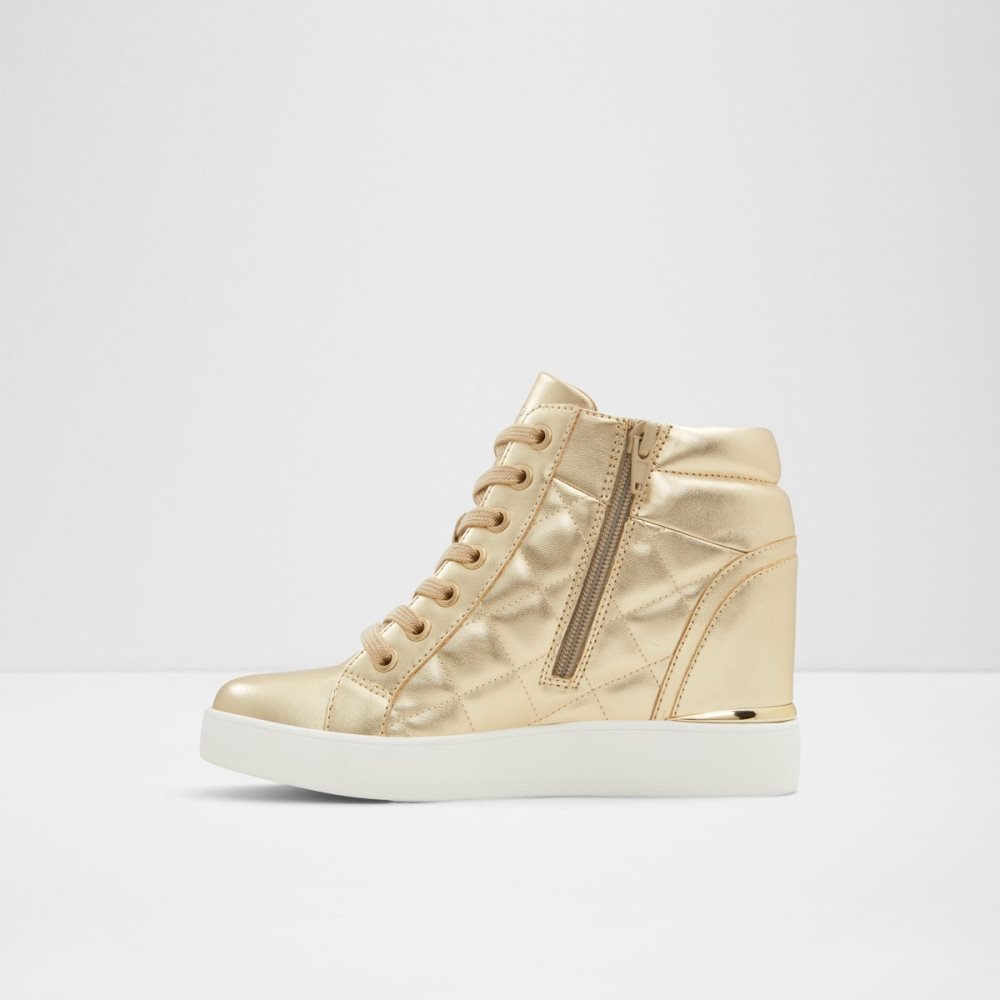 Gold Aldo Ailannah High Top - Wedge Sneakers | 43SYFNXEV