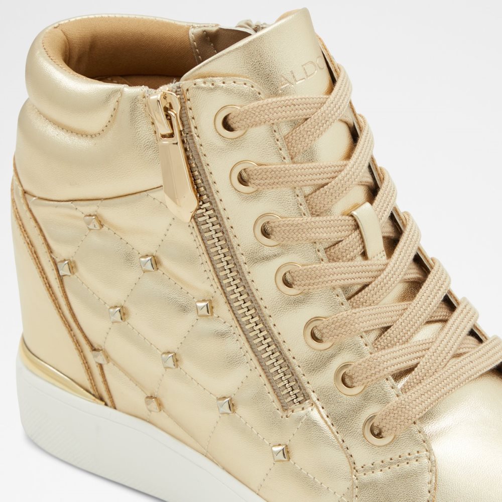 Gold Aldo Ailannah High Top - Wedge Sneakers | 43SYFNXEV