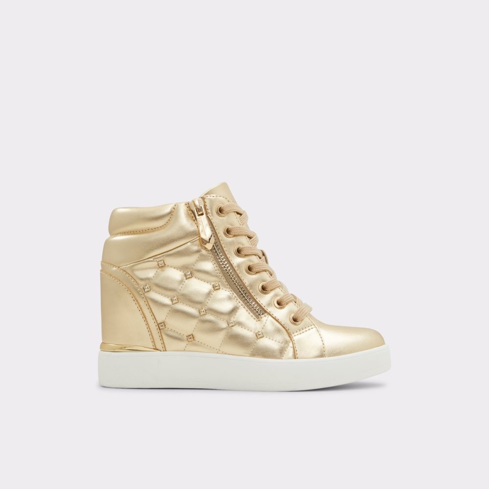 Gold Aldo Ailannah High Top - Wedge Sneakers | 43SYFNXEV