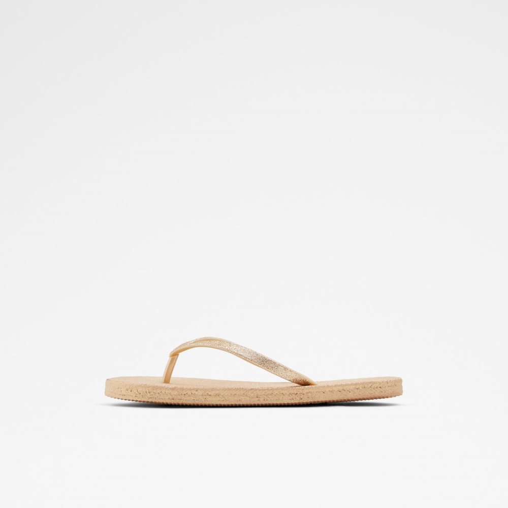 Gold Aldo Aloomba Flat Sandal Sandals | 80JQFOKUY