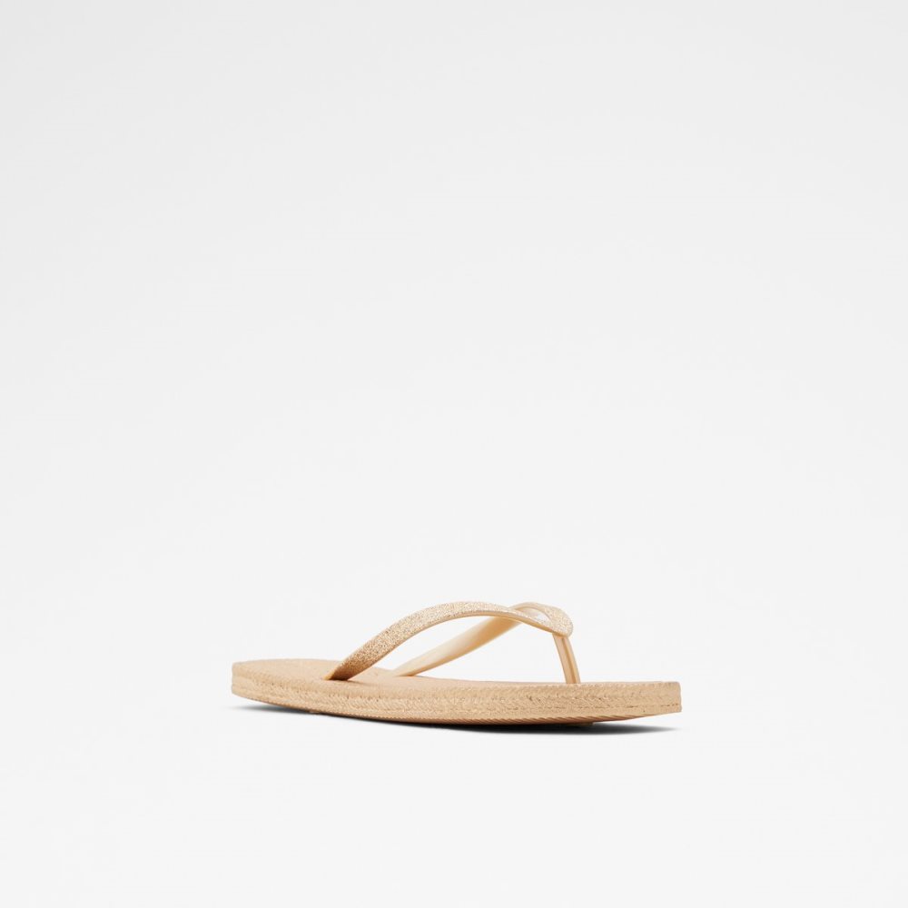 Gold Aldo Aloomba Flat Sandal Sandals | 80JQFOKUY