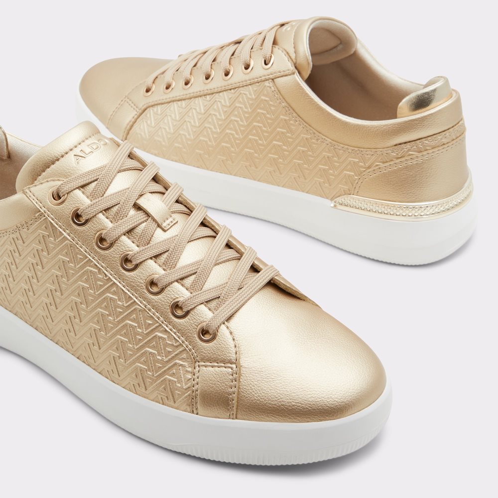 Gold Aldo Aveo Low Top - Cup Sole Sneakers | 73JLRFAUG