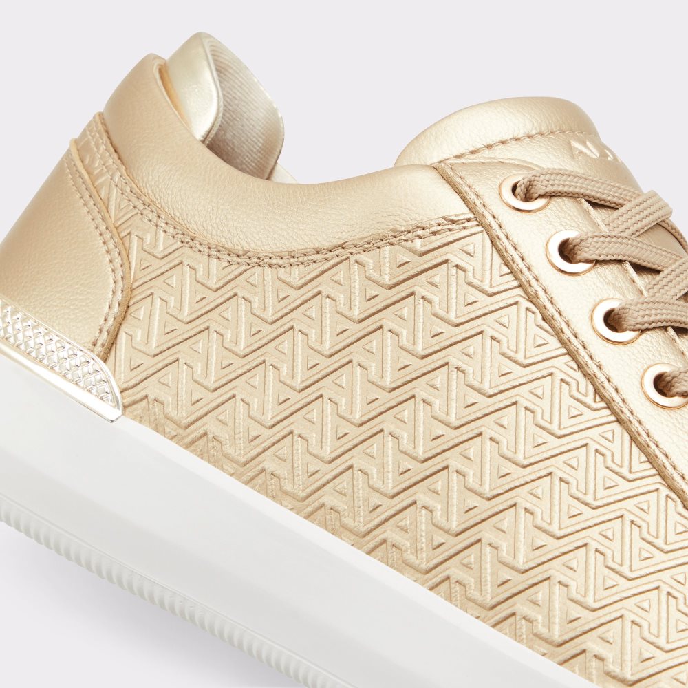 Gold Aldo Aveo Low Top - Cup Sole Sneakers | 73JLRFAUG