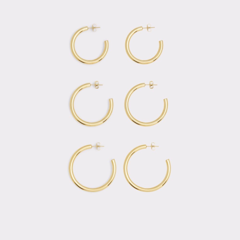 Gold Aldo Goldihoop Hoop Earrings | 49CXBIAOV