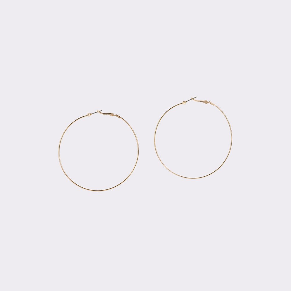 Gold Aldo Leota Hoop Earrings | 81UQXLNCV