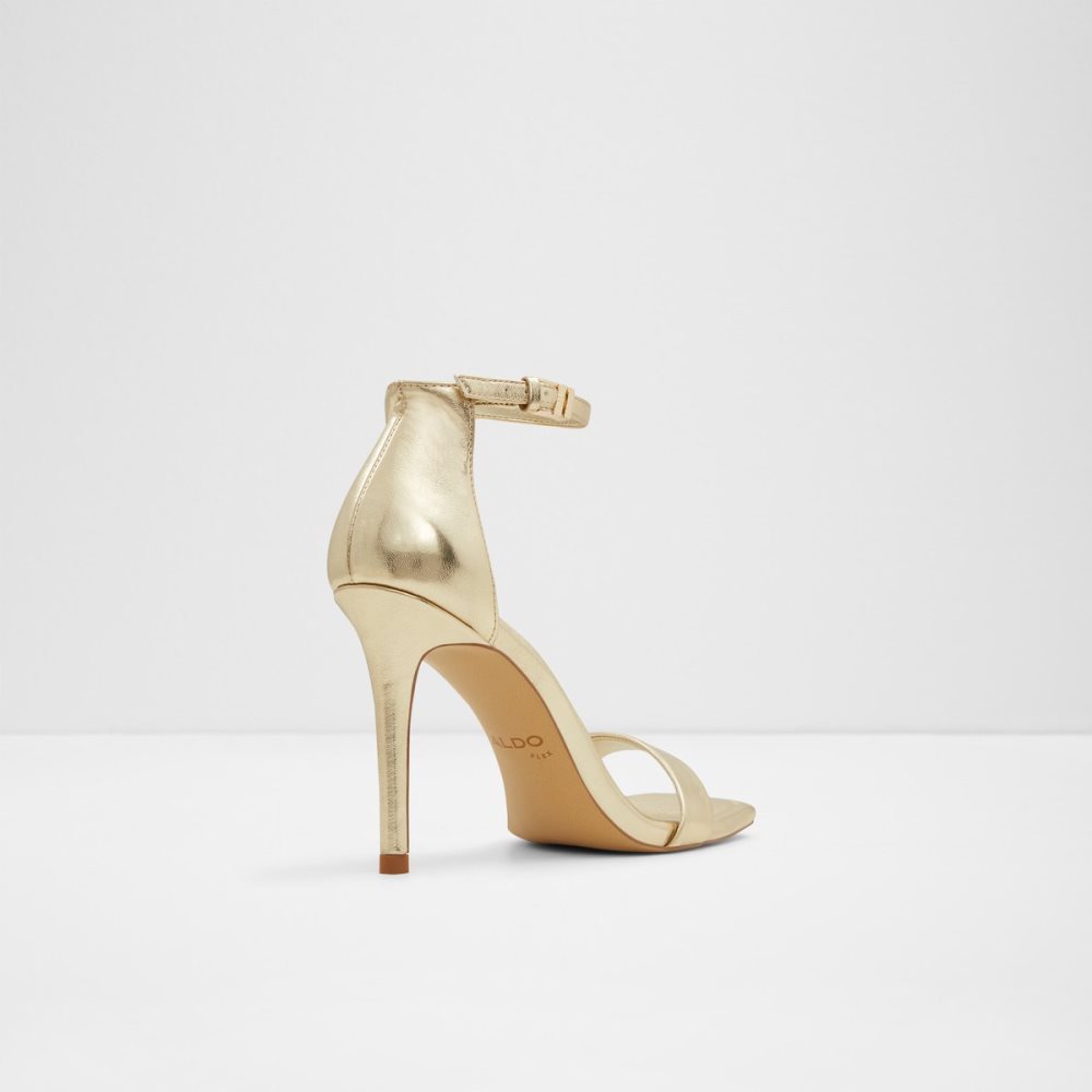 Gold Aldo Renza Strap Heeled Sandal - Stiletto Heels | 83LTGNOWP