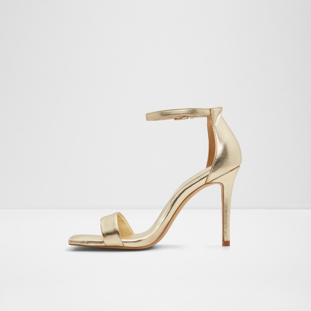 Gold Aldo Renza Strap Heeled Sandal - Stiletto Heels | 83LTGNOWP