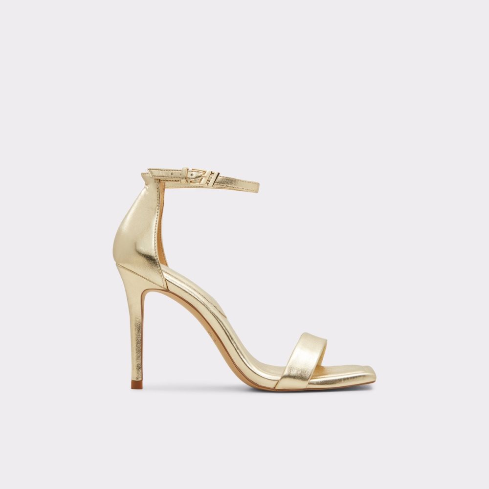 Gold Aldo Renza Strap Heeled Sandal - Stiletto Heels | 83LTGNOWP